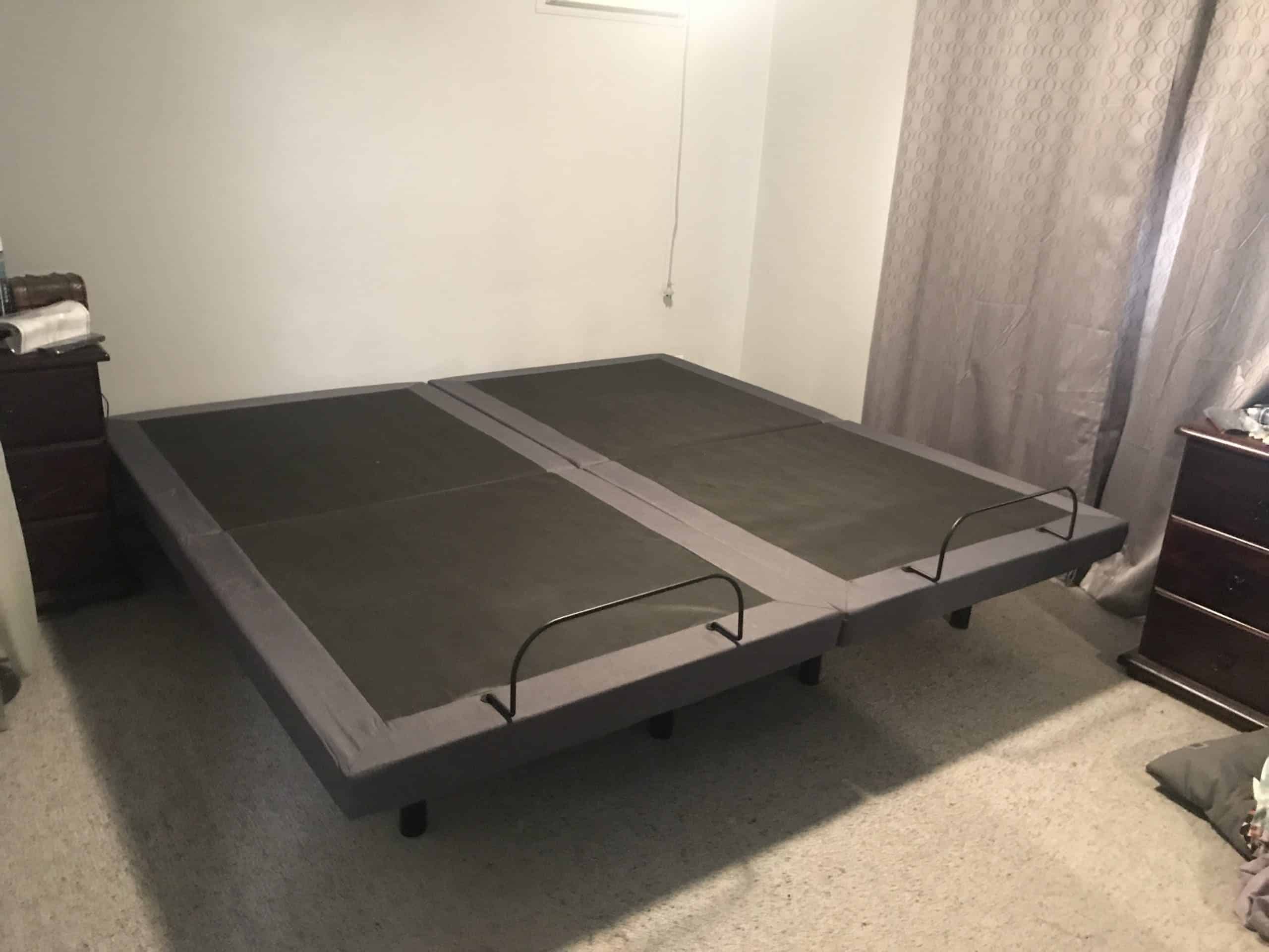 Solace Sleep adjustable bed customer in home set up base