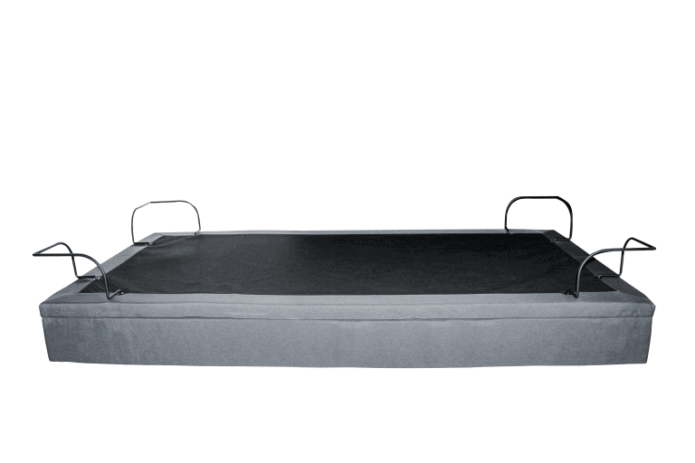 adjustable bed side view flat no mattress