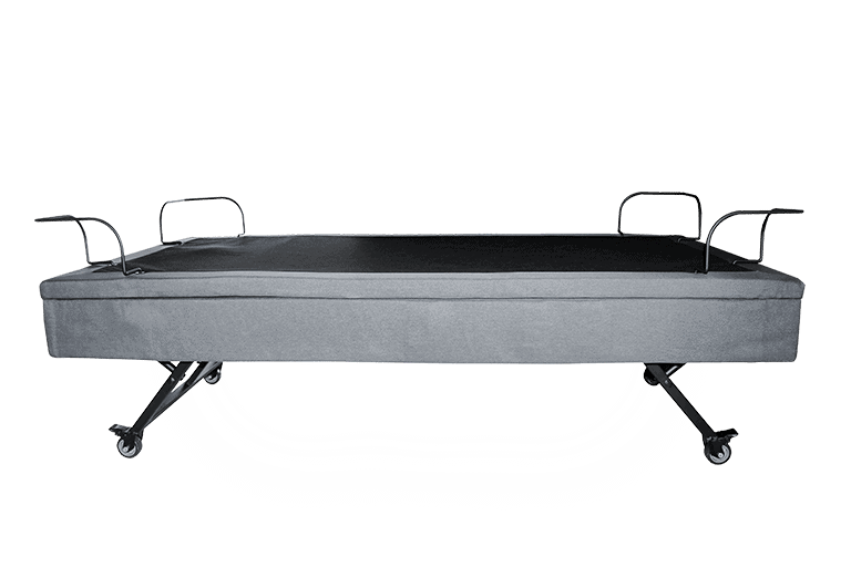 adjustable bed side view with under light