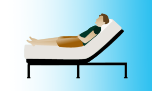 Head elevated position adjustable bed