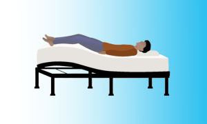 Legs Elevated Sleeping position for adjustable bed